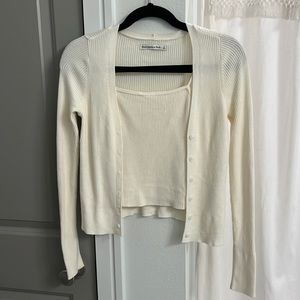Abercrombie & Fitch Ribbed Tank and Cardigan Set